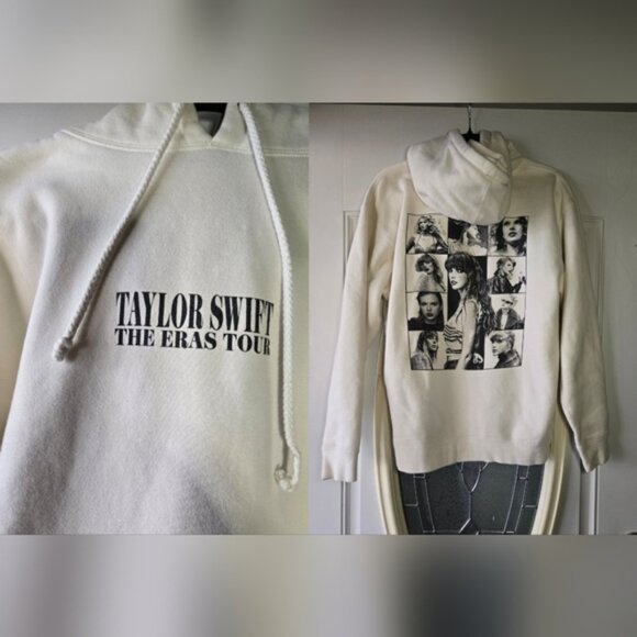 Taylor Swift The Eras Tour Official Hoodie – Size Medium, Cream - Picture 1 of 7